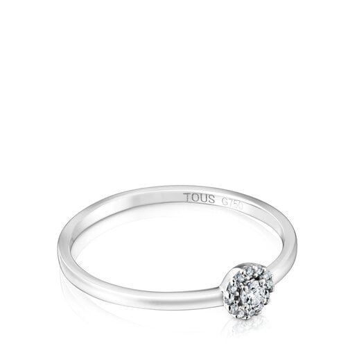 Μικρό δαχτυλίδι Les Classiques από λευκόχρυσο με διαμάντια