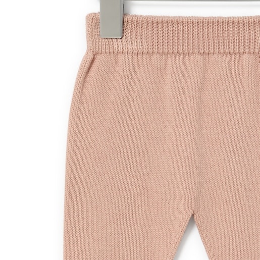 Knitted baby outfit in Tricot pink