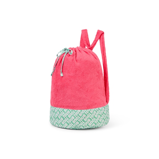 Beach bag in Logo pink