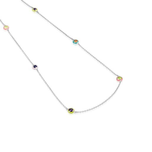 Collier TOUS Vibrant Colors en argent, pierres précieuses et émail