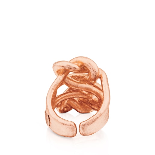 Серебряное кольцо Duna Tube с розовой позолотой