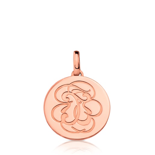 Penjoll amb bany d'or rosa 18 kt sobre plata Rubric