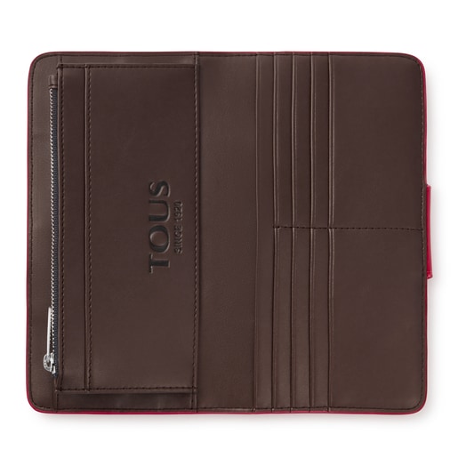Medium fluorescent pink and brown TOUS Damas Wallet
