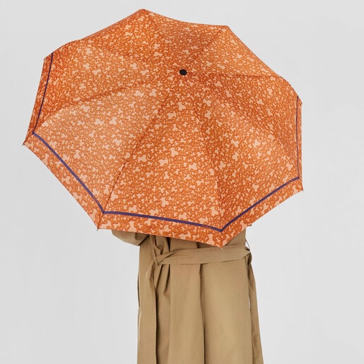 オレンジの折りたたみ傘 Kaos Mini Evolution