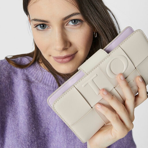 Medium beige and mauve TOUS Damas Wallet