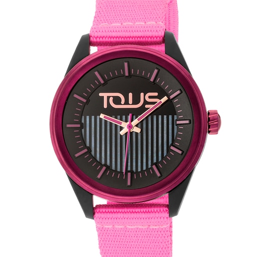 Orologio analogico solare solare fucsia vibrante