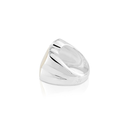 TOUS Anello color argento e madreperla