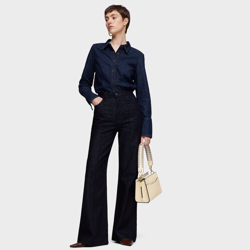 ベージュのスモール・ショッピングバッグ Audree Saffiano