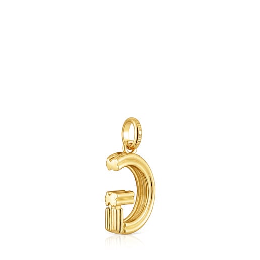 Medium 18kt gold plating over silver letter G Pendant TOUS Alphabet