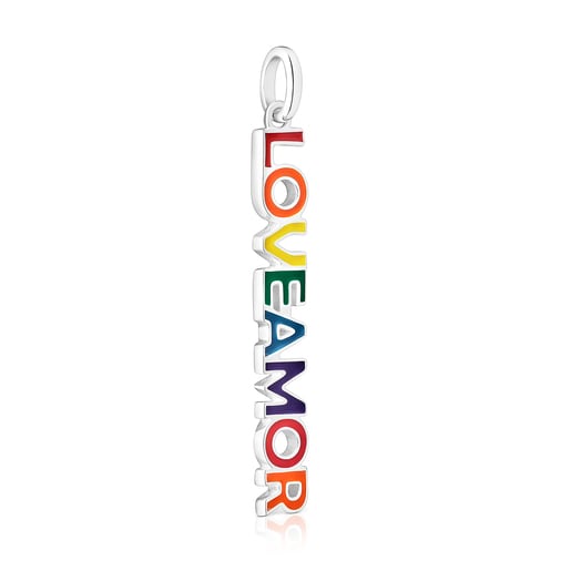 Loveamor silver pendant and enamel TOUS Pride