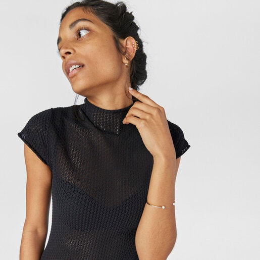 Браслет Nocturne из вермеля с бриллиантами и жемчугом