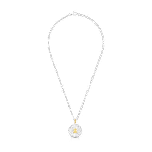 Collana in argento e argento vermeil con orsetto Iris Motif