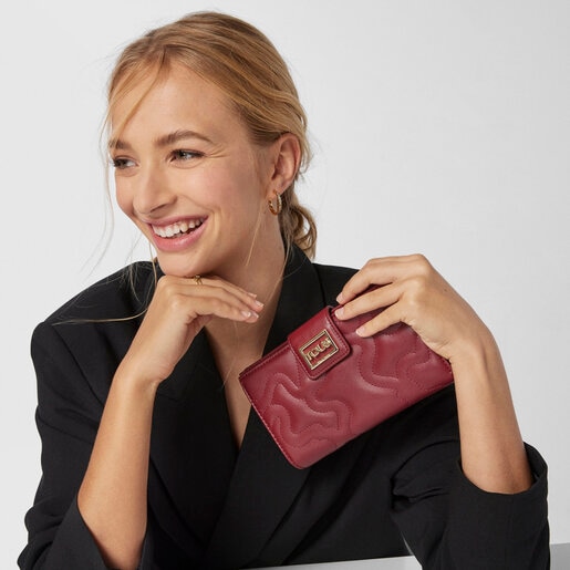 Portefeuille Kaos Dream grand bordeaux