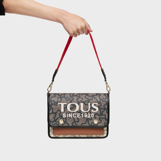 Medium black and beige Audree Kaos Icon crossbody bag