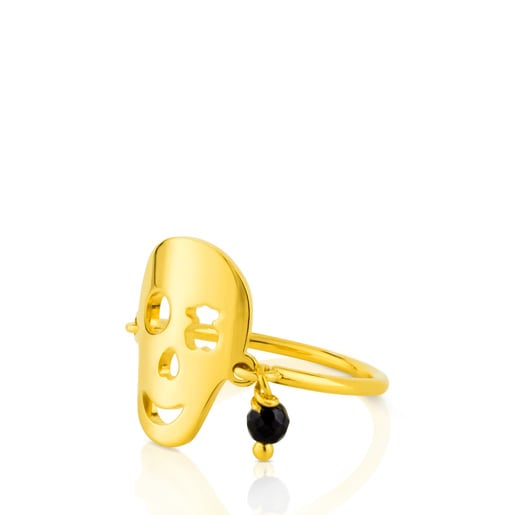 Anillo Motif con baño de oro 18 kt sobre plata