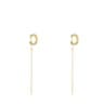 Silver vermeil TOUS Straight Earcuff earrings with chrome diopside