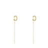 Aretes earcuff con baño de oro 18 kt sobre plata y cromodiópsido TOUS Straight