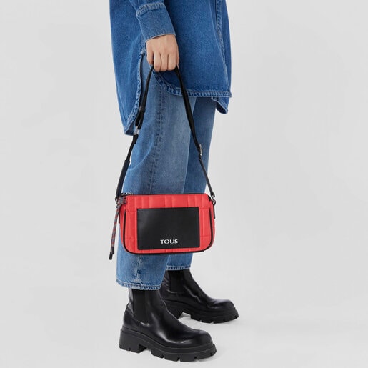 תיק צד TOUS Empire Padded בינוני בצבע אלמוג