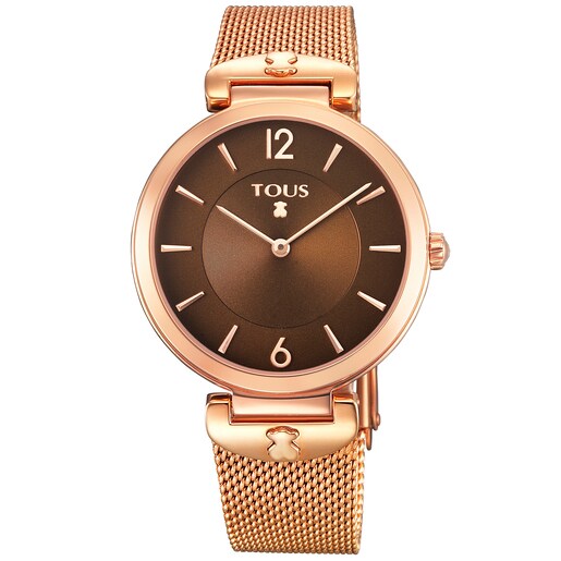 Reloj S-Mesh de acero IP rosado