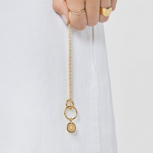 Gold Oursin Pendant with 0.01ct diamonds