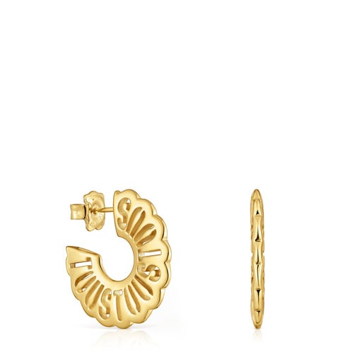 mm hoop earrings with 18kt gold plating over silver Miranda