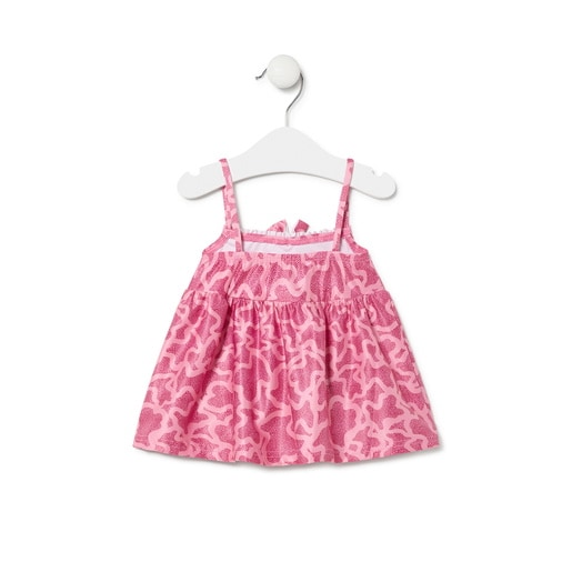 Vestido de tirantes de niña Kaos rosa