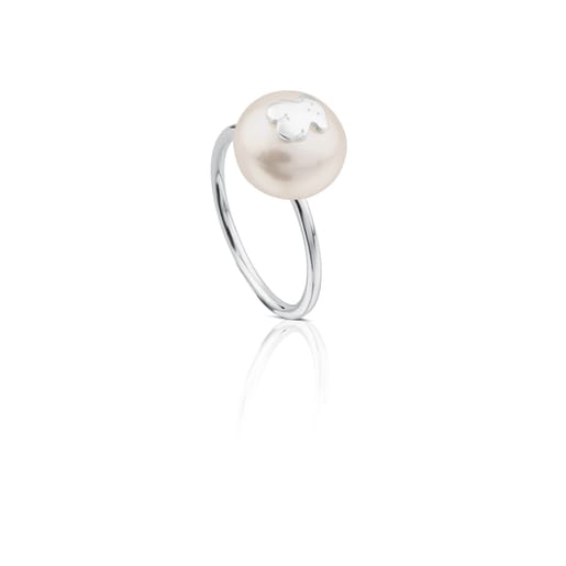 Silver Ring with pearl TOUS Sweet Dolls | TOUS