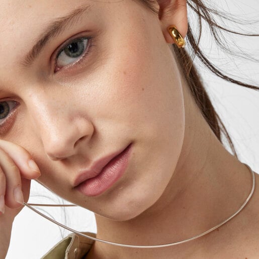 Средняя серебряная цепочка 50 см TOUS Chain 1,4 мм, на шнурке.