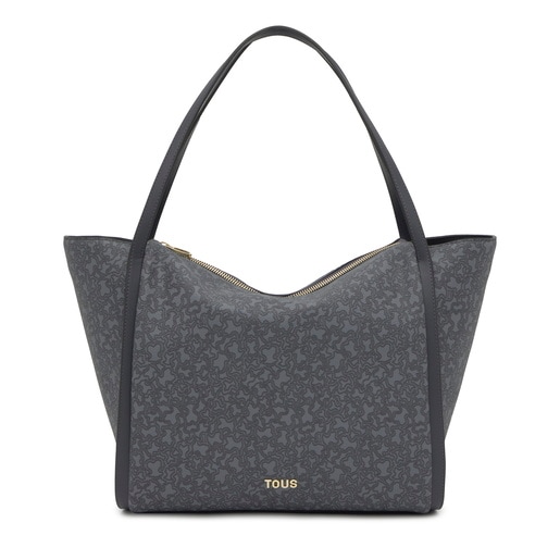 Large dark gray Tote bag Kaos Mini Lines