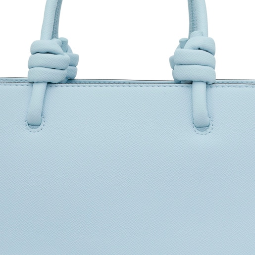 حقيبة تسوُّق La Rue New Amaya متوسطة الحجم من TOUS باللون الأزرق الفاتح