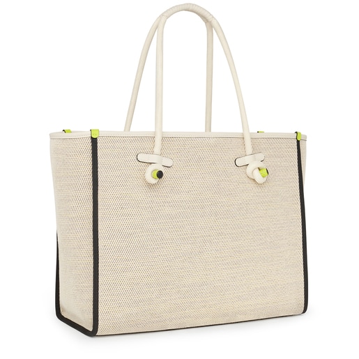 תיק סל TOUS Yummy גדול בצבע בז'