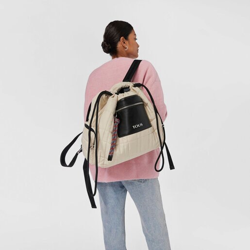 תיק גב TOUS Empire Padded גדול בצבע בז'
