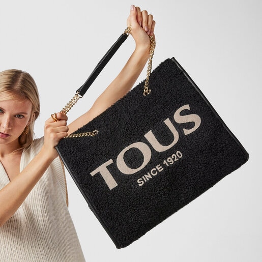 Черная сумка-шоппер Amaya Warm большого размера