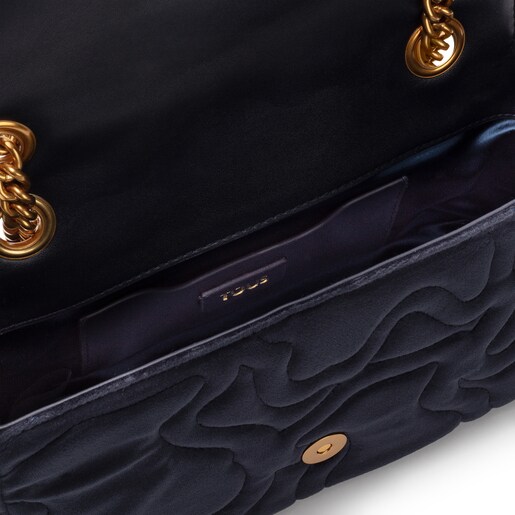 Sac à bandoulière à rabat Kaos Dream Velvet moyen bleu foncé