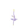 1/2 Boucle d’oreille TOUS St. Tropez Caucho spirale avec argent vermeil de couleur lilas