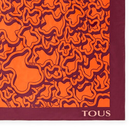 Burgundy polyester TOUS Kaos Mini Patchwork Scarf