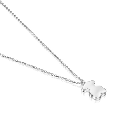 Collier en argent avec motif ourson court Sweet Dolls