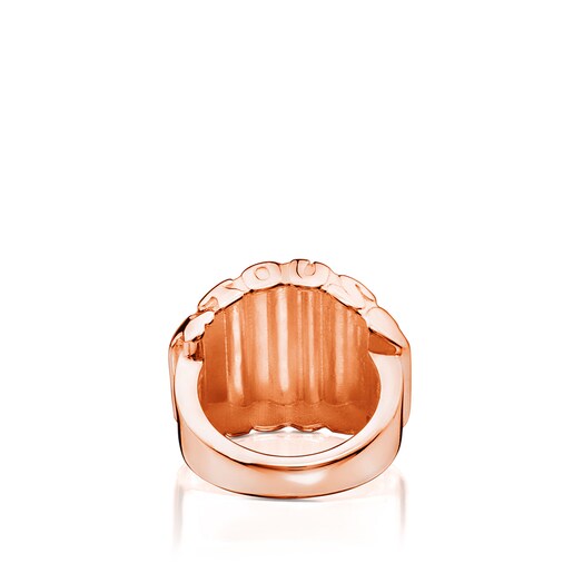 Anillo View con baño de oro rosa 18 kt sobre plata