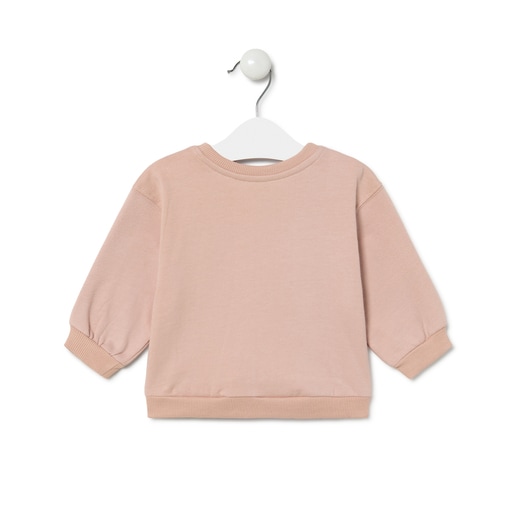 Sweatshirt estampada Casual Cor-de-rosa