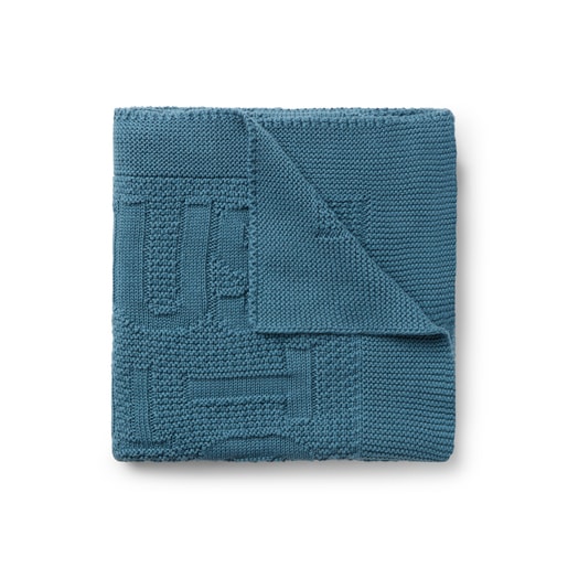 Baby blanket in Nilo TOUS logo blue