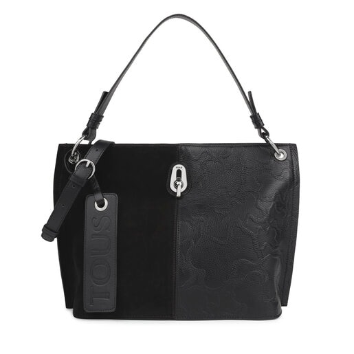 Large black Leather TOUS Icon One shoulder bag