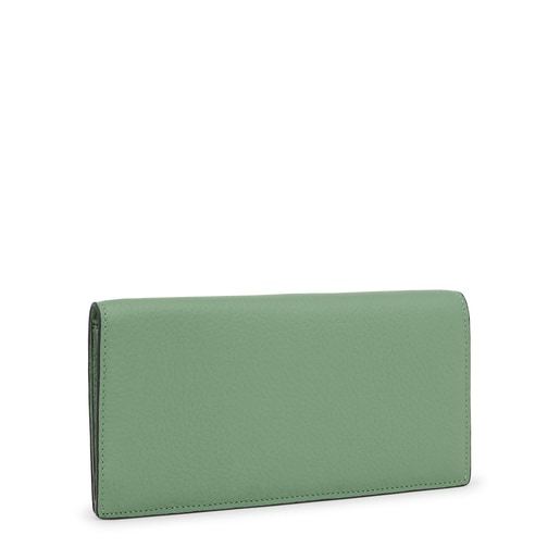 Flat khaki-colored leather TOUS Balloon Wallet