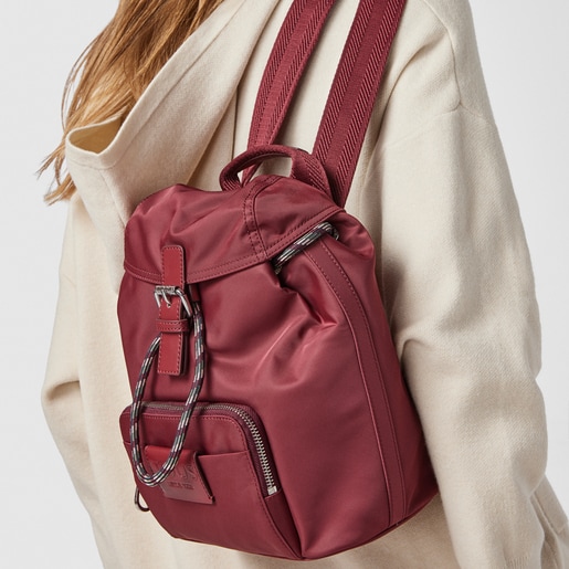 Маленький бордовый рюкзак Empire Soft Chain