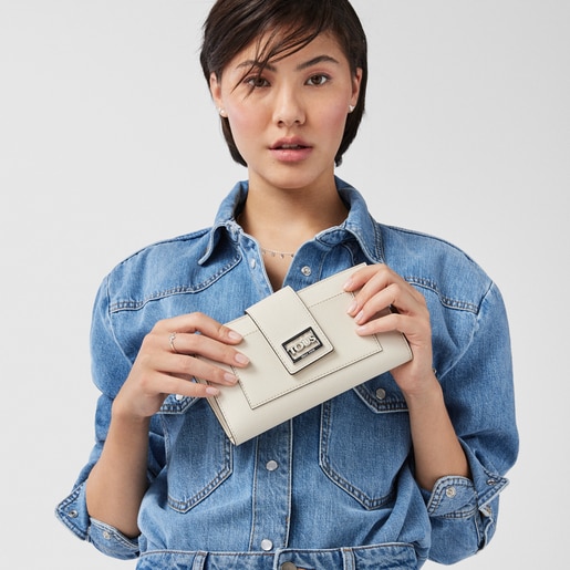 Большой бежевый кошелек TOUS Funny