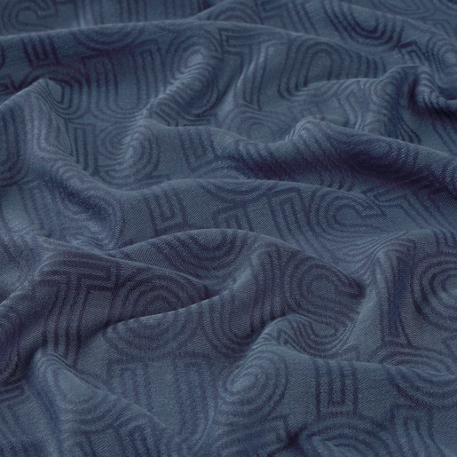 Pañuelo azul marino TOUS Silhouette Jacquard