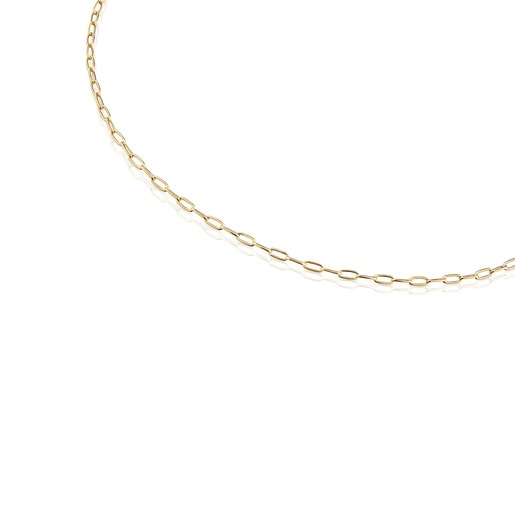 Hold Oval short Necklace with 18kt gold plating over silver