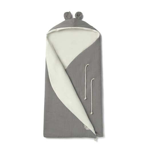 Multipurpose footmuff for crib in Classic grey