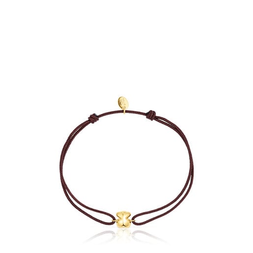 Gold and brown cord Bear bracelet TOUS Balloon