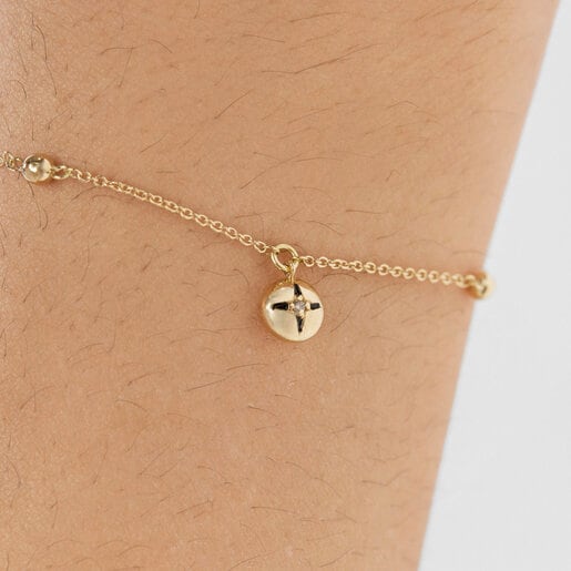Gold Magic Nature Bracelet with diamonds