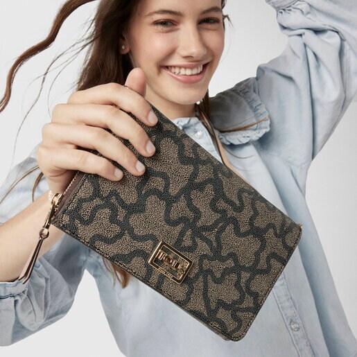 Multi-beige Kaos Icon Crossbody wallet